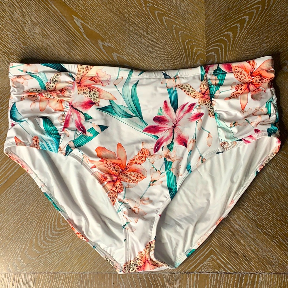 LA BLANCA Plus Size High Waist Bikini Bottoms 22W